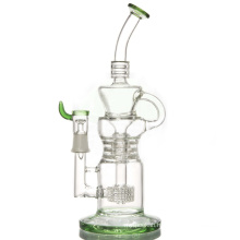 Triple Ratchet Perc Klein Incycler Hookah Glass Smoking Water Pipes (ES-GB-338)